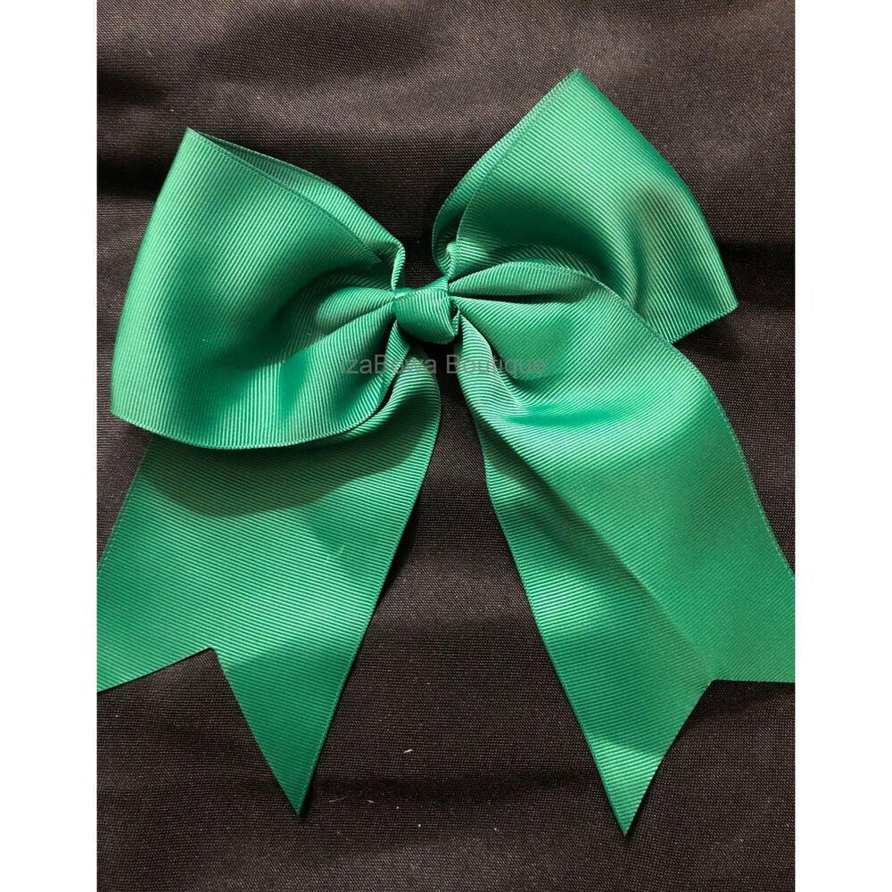Emerald Green Solid Cheer Bow  5B2839  Handmade NWT Boutique